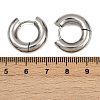 202 Stainless Steel Polishing Hoop Earrings EJEW-M106-02P-08-5