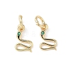Brass Micro Pave Cubic Zirconia Pendants KK-D386-01G-1