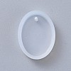 Oval Shape DIY Silicone Pendant Molds X-AJEW-P038-01-3