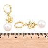 Valentine's Day Flower Brass Hoop Earrings EJEW-Z164-03G-5