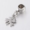 Mixed Shape 304 Stainless Steel European Large Hole Dangle Charms PALLOY-JF00031-2