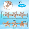   2Pcs Alloy Decorative Shoe Chain Belts FIND-PH0006-52-2