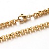 304 Stainless Steel Box Chain Necklaces NJEW-M124-08-2