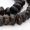 Natural Smoky Quartz Faceted Rondelle Bead Strands G-P082-09-1