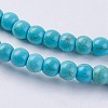 Synthetic Turquoise Beads Strands G-E456-45A-4mm-3