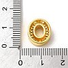 Brass Micro Pave Clear Cubic Zirconia Charms ZIRC-C009-01G-O-3