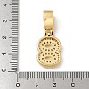 Brass Clear Cubic Zirconia European Dangle Charms LS-KK-R003-01G-08-4