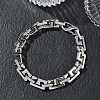 304 Stainless Steel Number 9 Link Chain Bracelets SA-CBA2696-12P-1