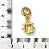 Brass Enamel European Dangle Charms KK-K345-07G-3