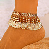 Bohemian Alloy Coin Tassel Anklets for Women FS-WGC85CC-05-1
