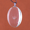 Flat Oval Alloy Glass Pendants GLAA-Q050-25x35-01P-2