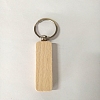 Undyed Wooden Keychains WOCR-PW0001-176-10-1