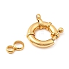 Brass Spring Ring Clasps X-KK-D407-01G-E-2