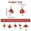 5Pcs 5 Styles Brass Enamel Charms KK-CJ0003-93-2