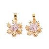 Brass Micro Pave Cubic Zirconia Pendants KK-E068-VC298-2