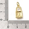 Rack Plating Brass Micro Pave Cubic Zirconia Pendants KK-M296-18G-3