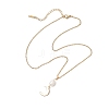 3Pcs 3 Styles Natural Cultured Freshwater Pearl & 304 Stainless Steel & Brass Moon Star Sun Pendant 304 Stainless Steel Cable Chain Necklaces for Women NJEW-JN05364-5