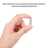 Brass Micro Pave Cubic Zirconia Tube Beads ZIRC-UN0001-04-7
