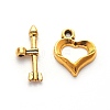 Tibetan Style Heart Toggle Clasps LS-GLF1109Y-NF-2