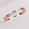 Hollow Out Heart Brass Finger Rings for Women FS-WG4469E-02-1