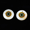 Printed Freshwater Shell Charms LS-SHEL-T009-20C-2