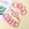 9Pcs Ring Food Grade Eco-Friendly Silicone Focal Beads JX895G-7