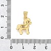 Brass Micro Pave Clear Cubic Zirconia Pendants KK-C265-01A-G-3