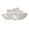 201 Stainless Steel Laser Cut Lotus Flower Links Connector Charms STAS-S147-06-1