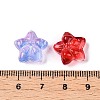 Gradient Color Baking Paint Transparent Glass Beads DGLA-N005-06-3