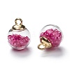 Transparent Glass Bottle Pendants GLAA-L018-03-3