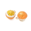 Fruits Style Eco-Friendly Rack Plating Brass Enamel Pendants KK-S507-07A-G-2