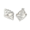 Sea Snail Brass Stud Earrings for Women EJEW-S232-01P-2