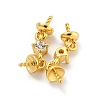 Brass Micro Pave Cubic Zirconia Peg Bails KK-B096-12G-2