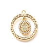 Brass Micro Pave Cubic Zirconia Pendants KK-G519-07G-06-1