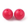 Opaque Acrylic Beads SACR-WH0001-32B-1