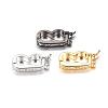 Brass Micro Pave Cubic Zirconia Twister Clasps ZIRC-P062-07-1