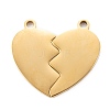 304 Stainless Steel Split Pendants LS-STAS-G251-07B-G-1
