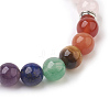 Natural Rose Quartz Beads Stretch Bracelets BJEW-JB03846-02-2