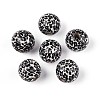 Printed Schima Wood Beads WOOD-N017-01B-1