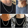 1Pc 304 Stainless Steel Cuban Link Chain Necklaces for Men Women NJEW-BM0001-08D-7