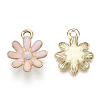 Light Gold Plated Alloy Pendants LS-ENAM-T009-39C-2