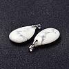 Natural Howlite Pendants G-D084-01P-B16-4