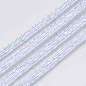 Flat Elastic Cord, Mouth Cover Ear Tie Rope for DIY Mouth Cover, White, 4mm, about 656.16 yards(600m)/big bundle