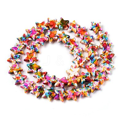 Spray Painted Synthetic Turquoise Beads Strands LS-UNKW-T001-11D-1