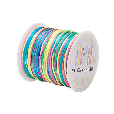 Nylon Satin Rattail Cords NWIR-JP0010-1.0mm-10-1