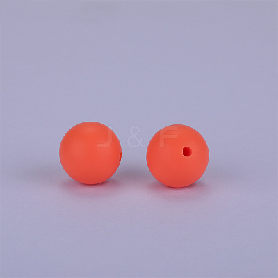 Round Silicone Focal Beads SI-JX0046A-135-1