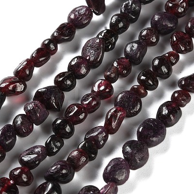 Natural Garnet Beads Strands G-P497-01C-40-1