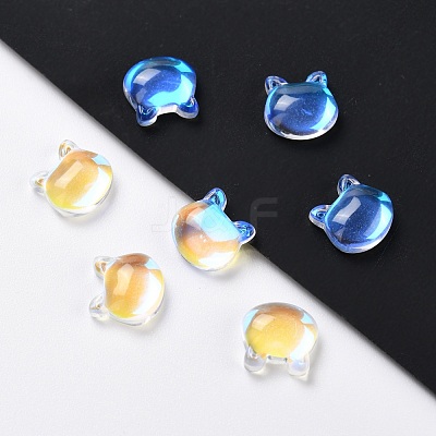 Electroplate Glass Cabochons EGLA-D007-03-1
