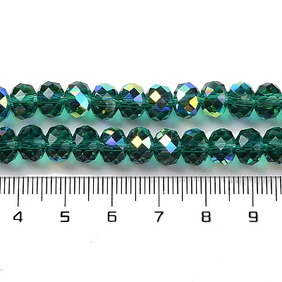 AB Color Plated Transparent Electroplate Beads Strands EGLA-H104-06K-1