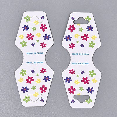 Fold Over Cardboard Paper Jewelry Display Cards for Necklace & Bracelet Storage CDIS-N004-01-1